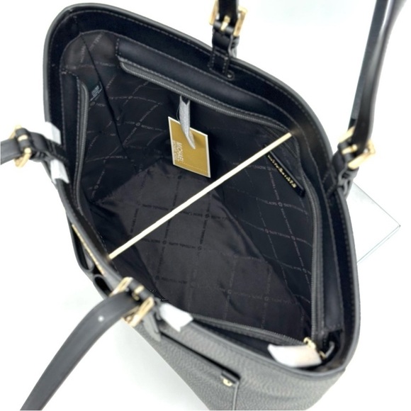 Michael Kors Jet Set Medium Pocket Tote Bag Black - Picture 7 of 10